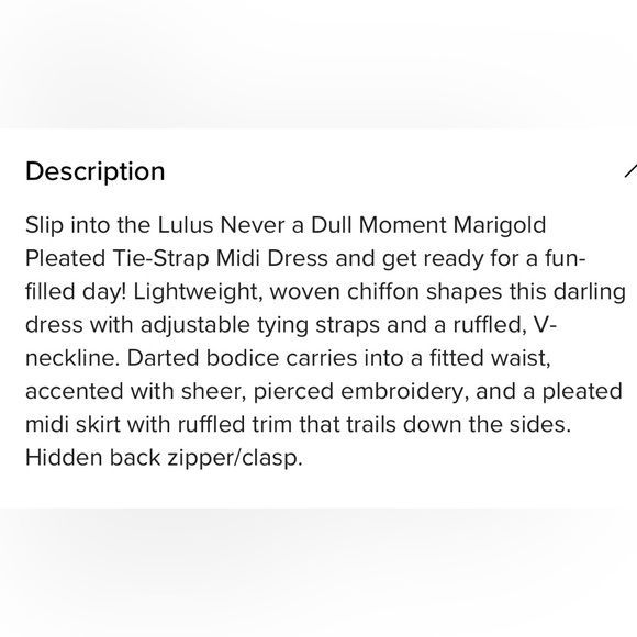 Lulu’s XS new never worn, marigold pleated  dress - Picture 11 of 11